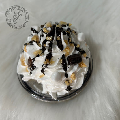 Whipped Cream Tumbler Topper: Chocolate, Peanuts & Marshmallows Lid