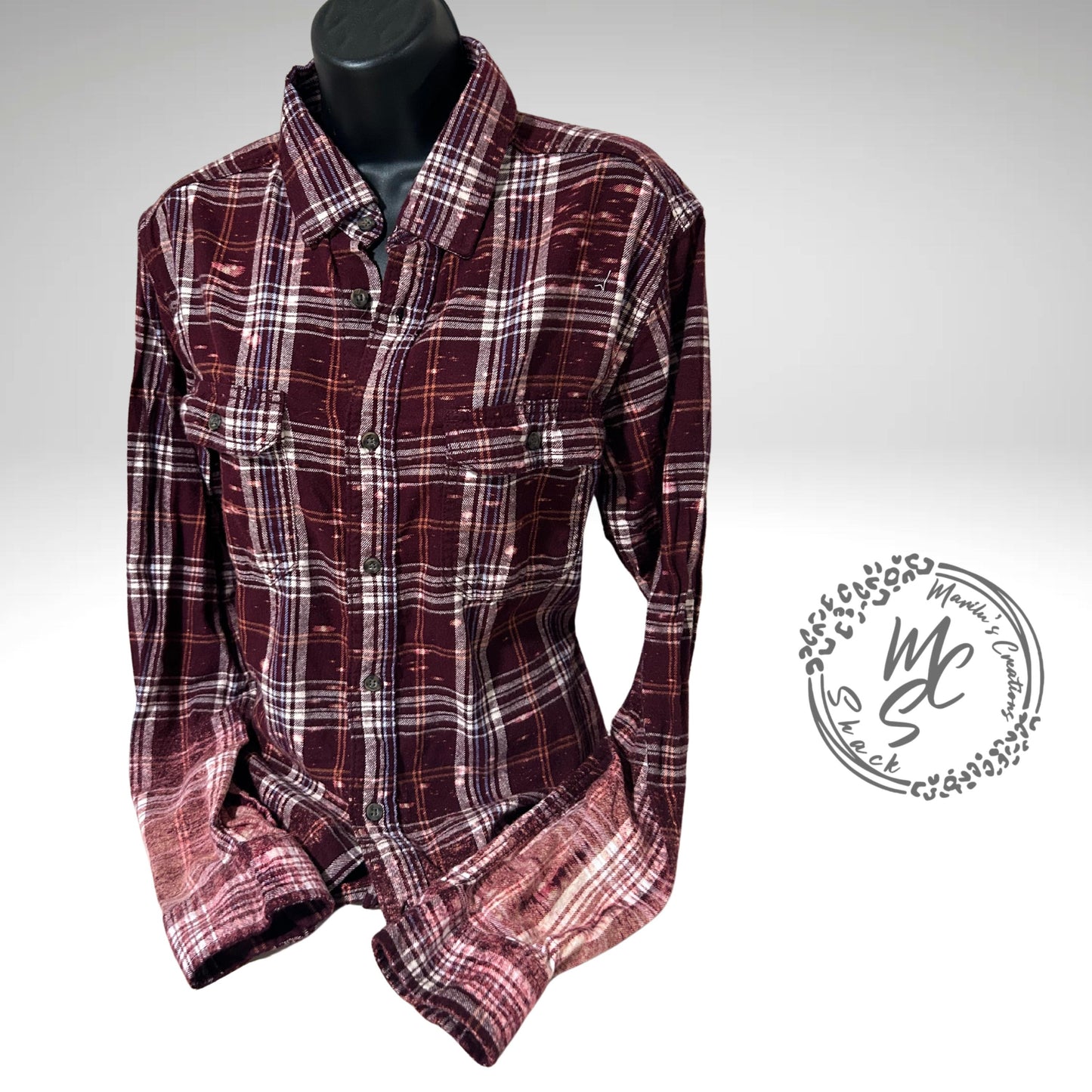 Flannel Heart like a truck bleached distressed, super soft real flannel, blue cove or brown plaid colors, concert or everyday wear flannel.