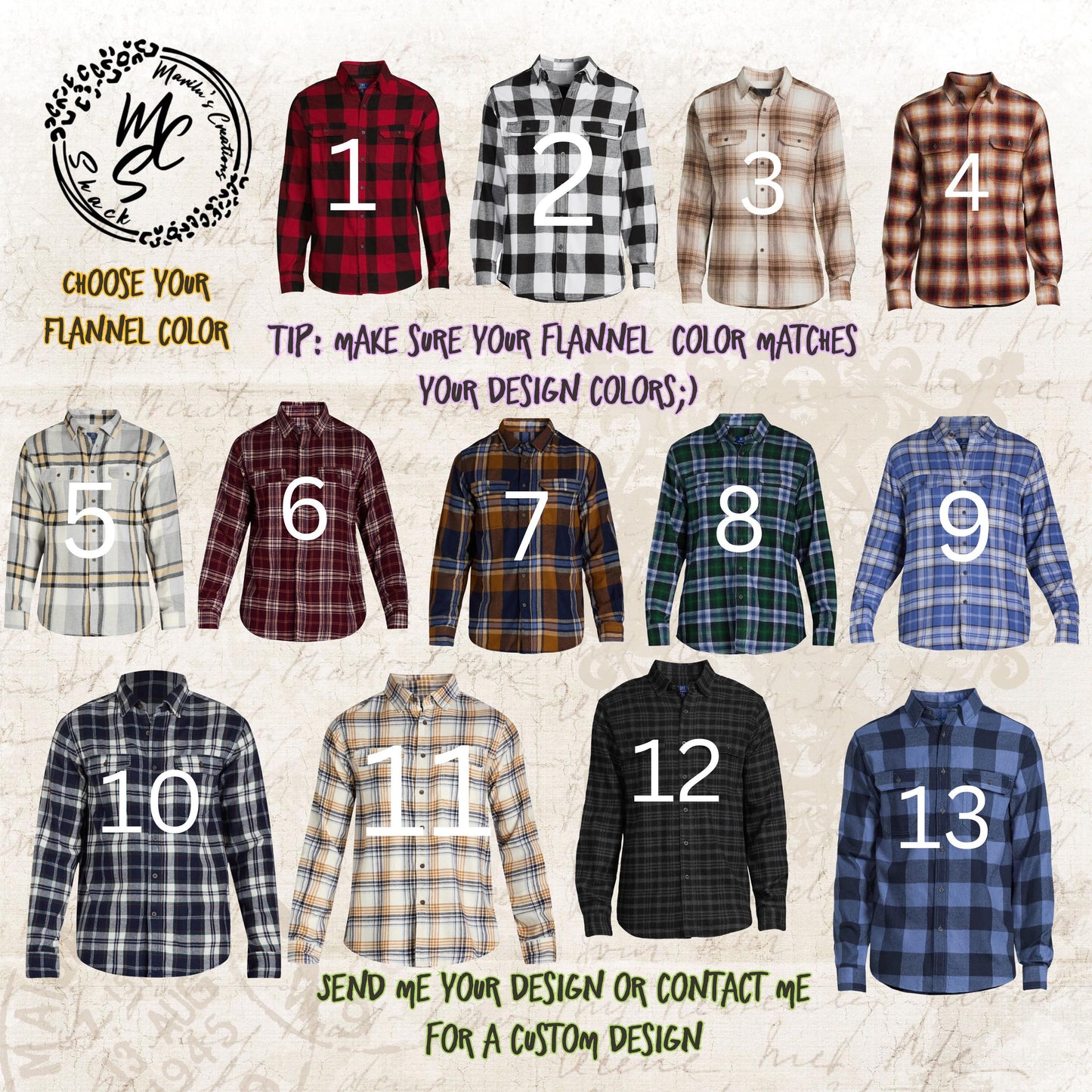 Flannel Forest with Deer, wilderness outdoor hunting top Bleached/Distressed. Choose your flannel size and color.