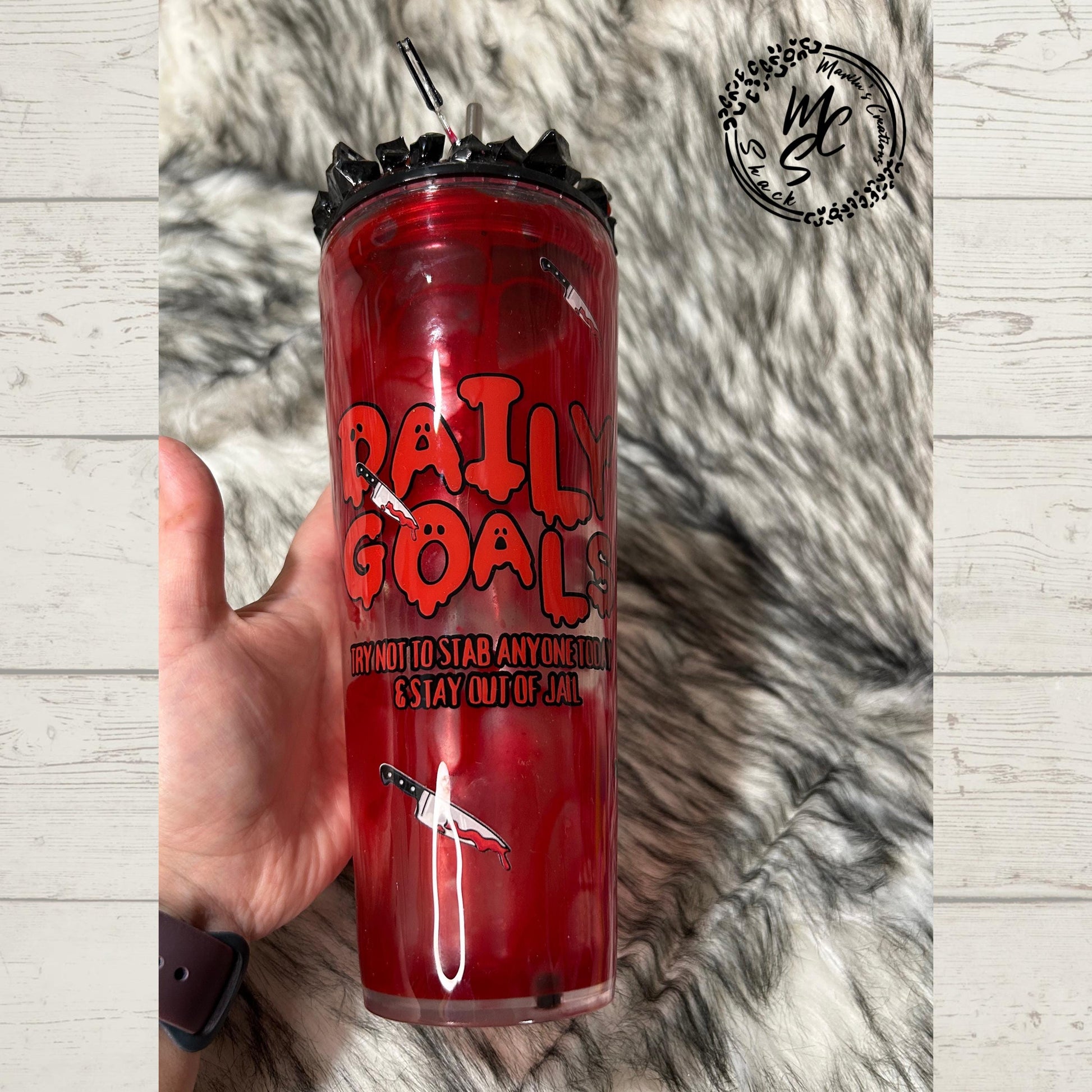 Ready to ship Tumblers, Daily Goals Snowglobe Lava, Donut worry and peace for Unicorn Magical AF tumbler, last minute gifts.