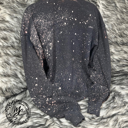 Bleached distressed Hoodie (straight outta patience mom hoodie) #momlife pullover sweater, leopard print. Choose your hood print placement.