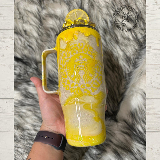 Ready to ship Tumblers, lemonade with 3d topper, beetle “it’s show time”, mama leopard, last minute gifts, ship now last minute gifts.