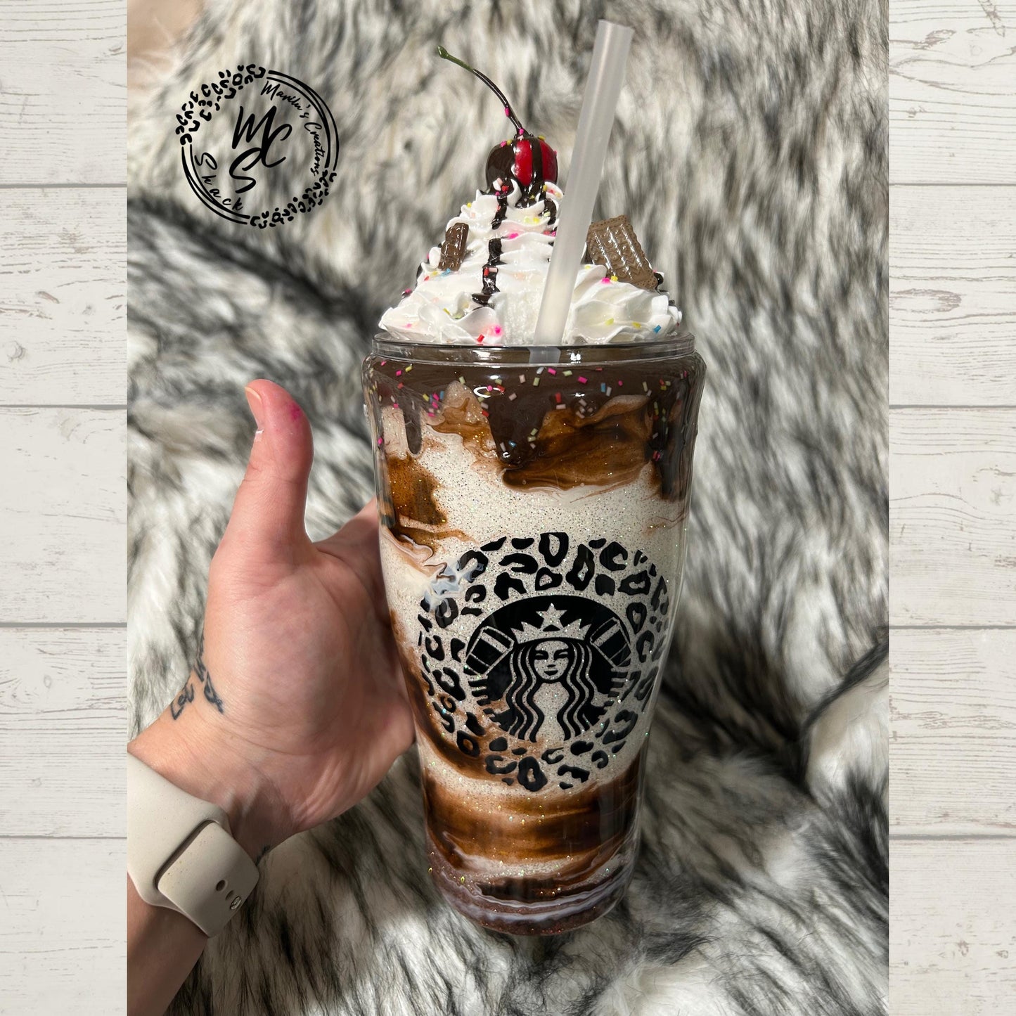 Iced Coffee Tumbler, Chocolate Mocha Tumbler, Whipped Cream Lid Tumbler, Hot Cold Tumbler With Straw, Coffee Lover Gift