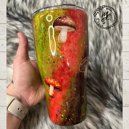 3D Mushroom Tumbler: Handmade Nature Cup with Removable Topper