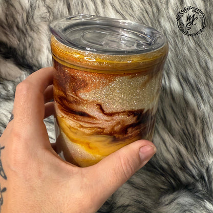 Coffee Swirl with glitter background Tumbler, Milky Way Coffee Mug, Gift for her, Gift for Mom, Gift for teacher, personalized tumbler.