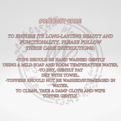 True Crime Tumbler: Pink Knives & Caution Tape 3D Topper