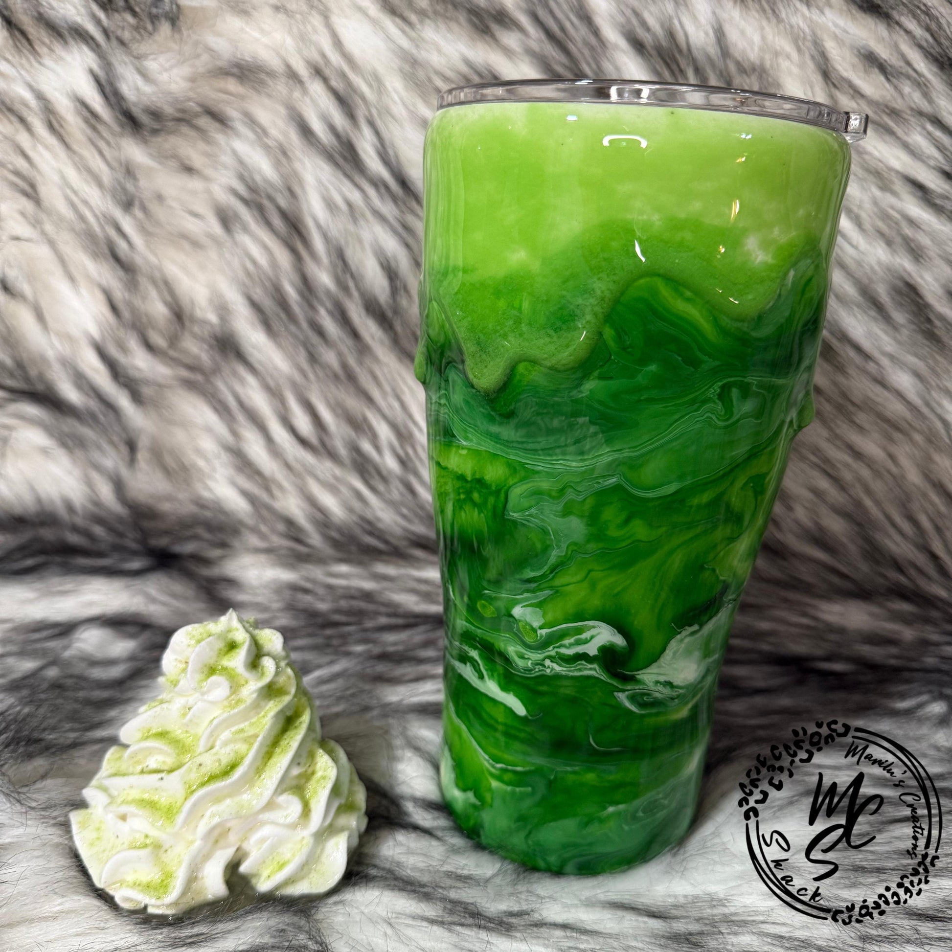 Matcha Latte Tumbler with or without whipped cream Lid Topper, coffee mug with straw, gift for matcha lovers, Iced or hot matcha latte