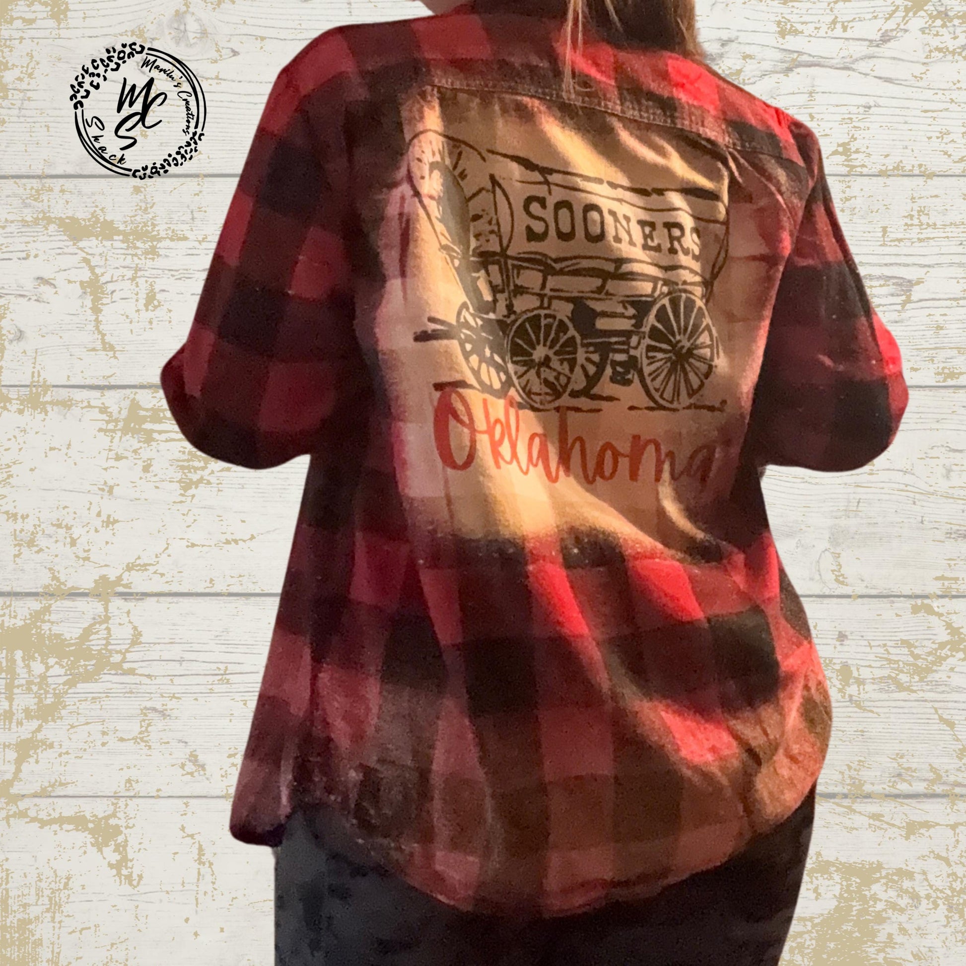 Flannels Bleached/Distressed/Vintage Customized (Choose your flannel size, color and send me a picture or the idea for your design) No Fade