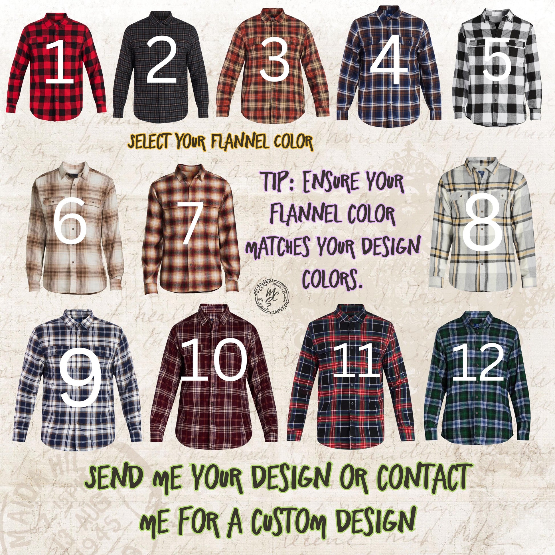 Flannels Bleached/Distressed/Vintage Customized (Choose your flannel size, color and send me a picture or the idea for your design) No Fade