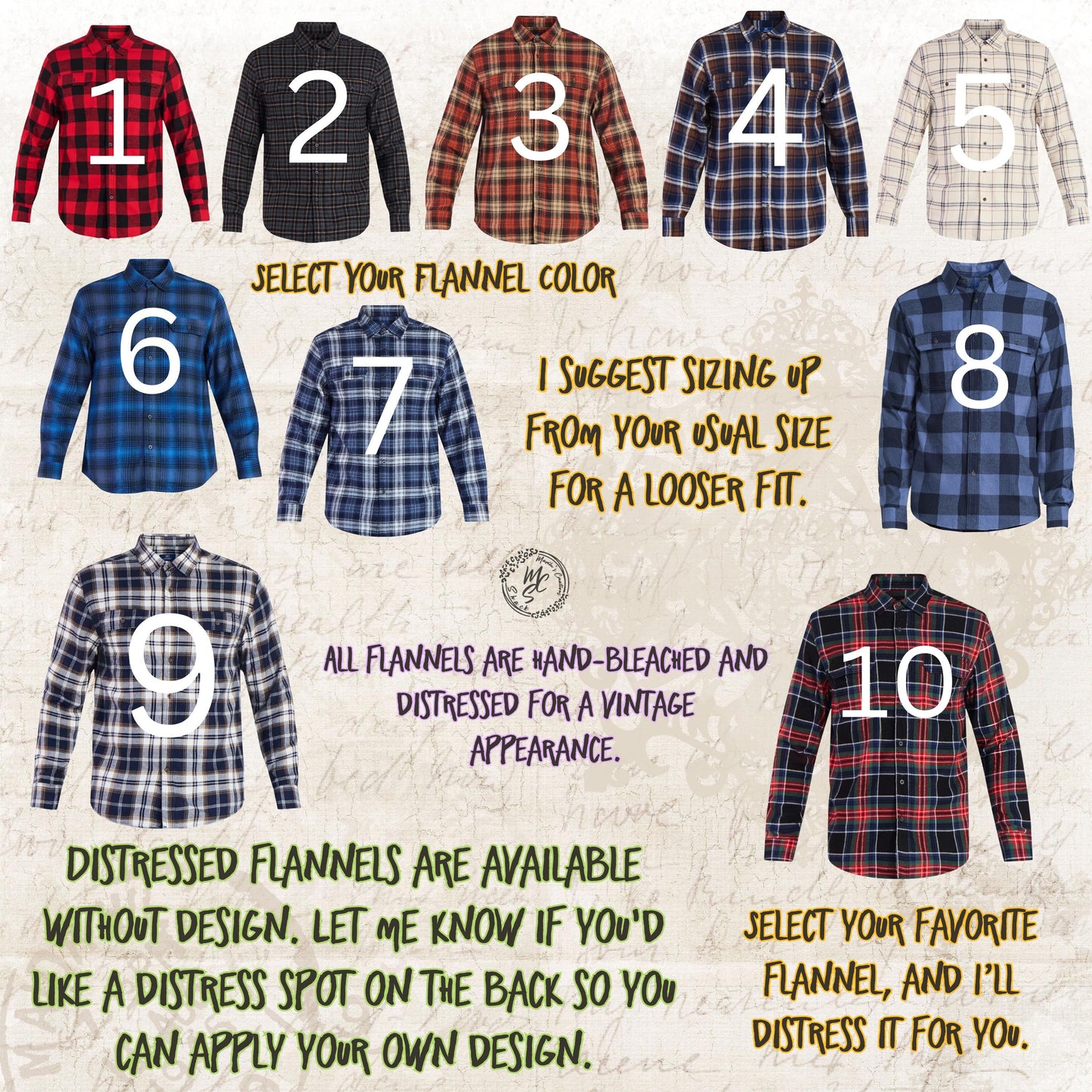 Bleached Distressed Plaid Flannel Shirt: Vintage Style Cotton Blend