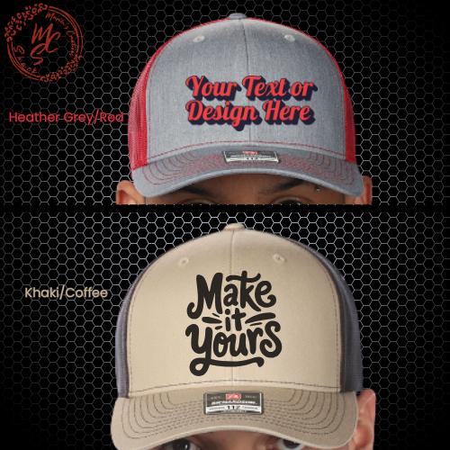 Design Your Own Richardson 112 Trucker Hat | Custom DTF Print | Personalized Snapback