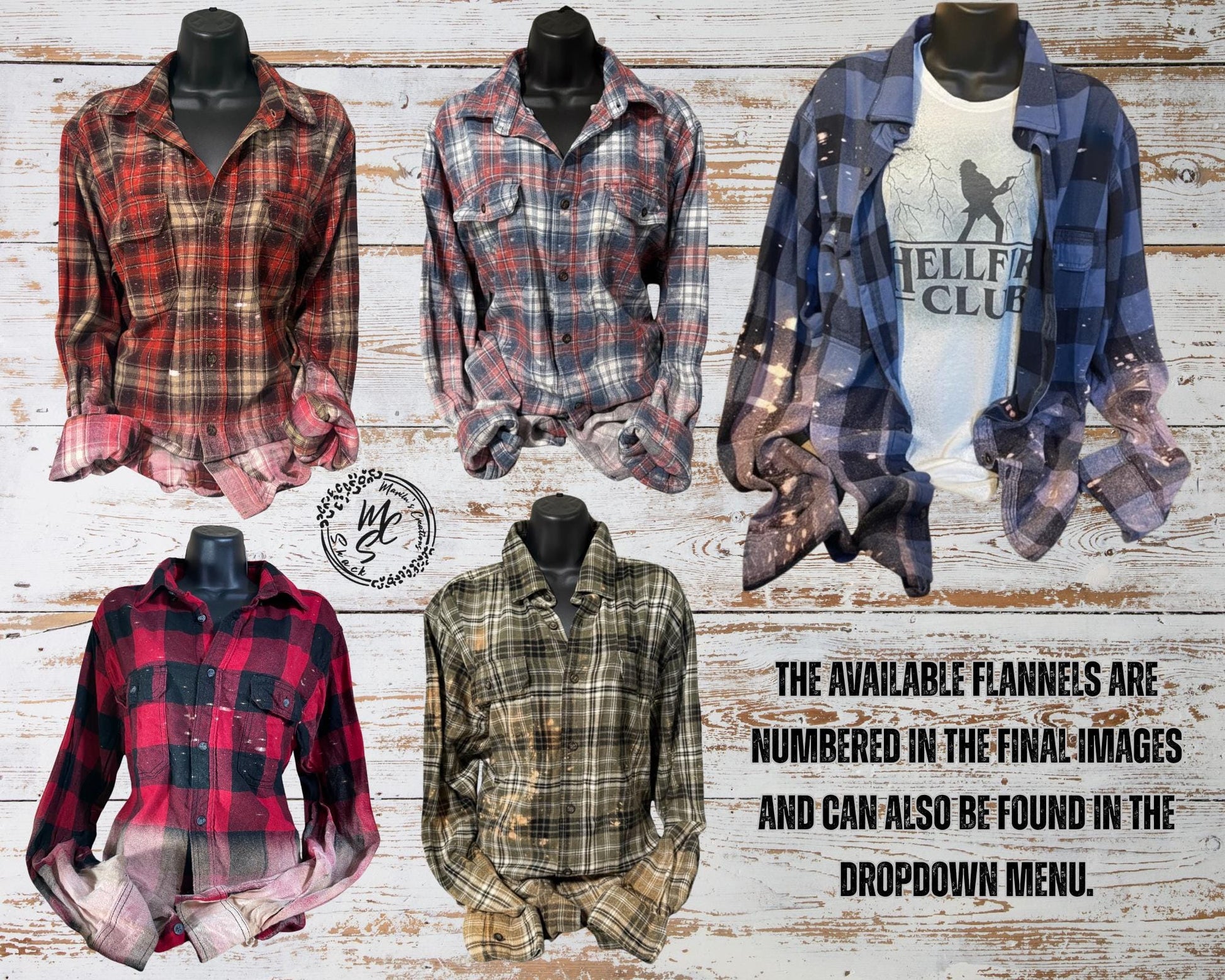 Bleached Distressed Plaid Flannel Shirt: Vintage Style Cotton Blend