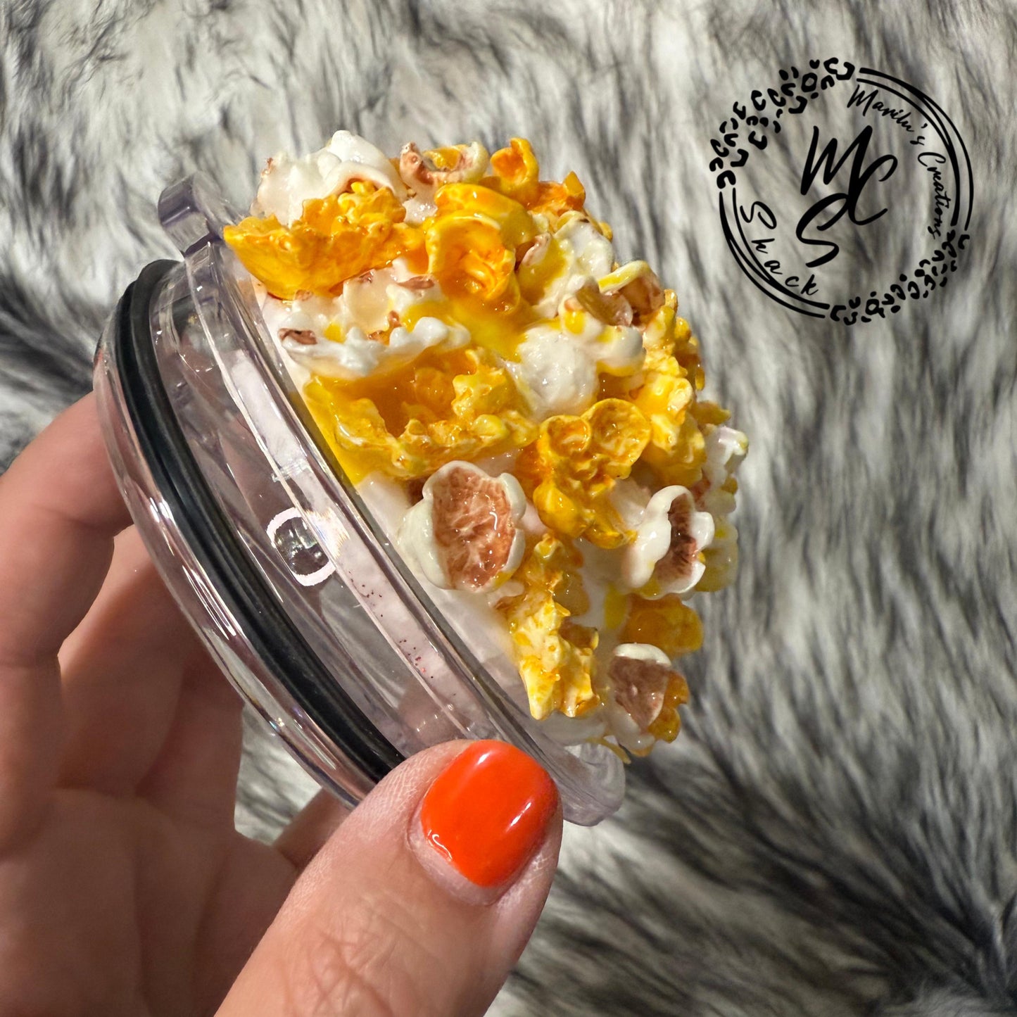 3D Popcorn Tumbler Topper | Magnetic Snack Lid