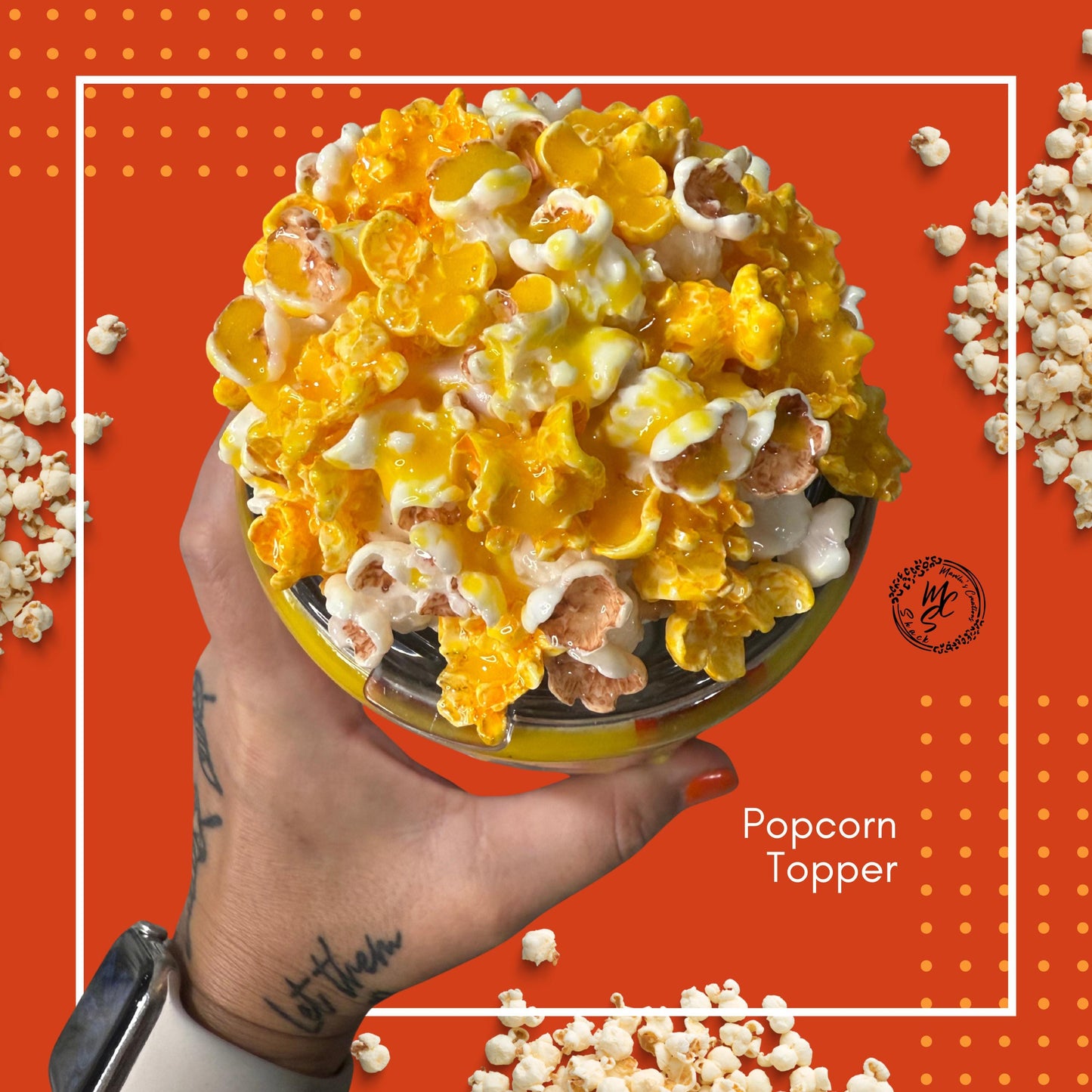 3D Popcorn Tumbler Topper | Magnetic Snack Lid