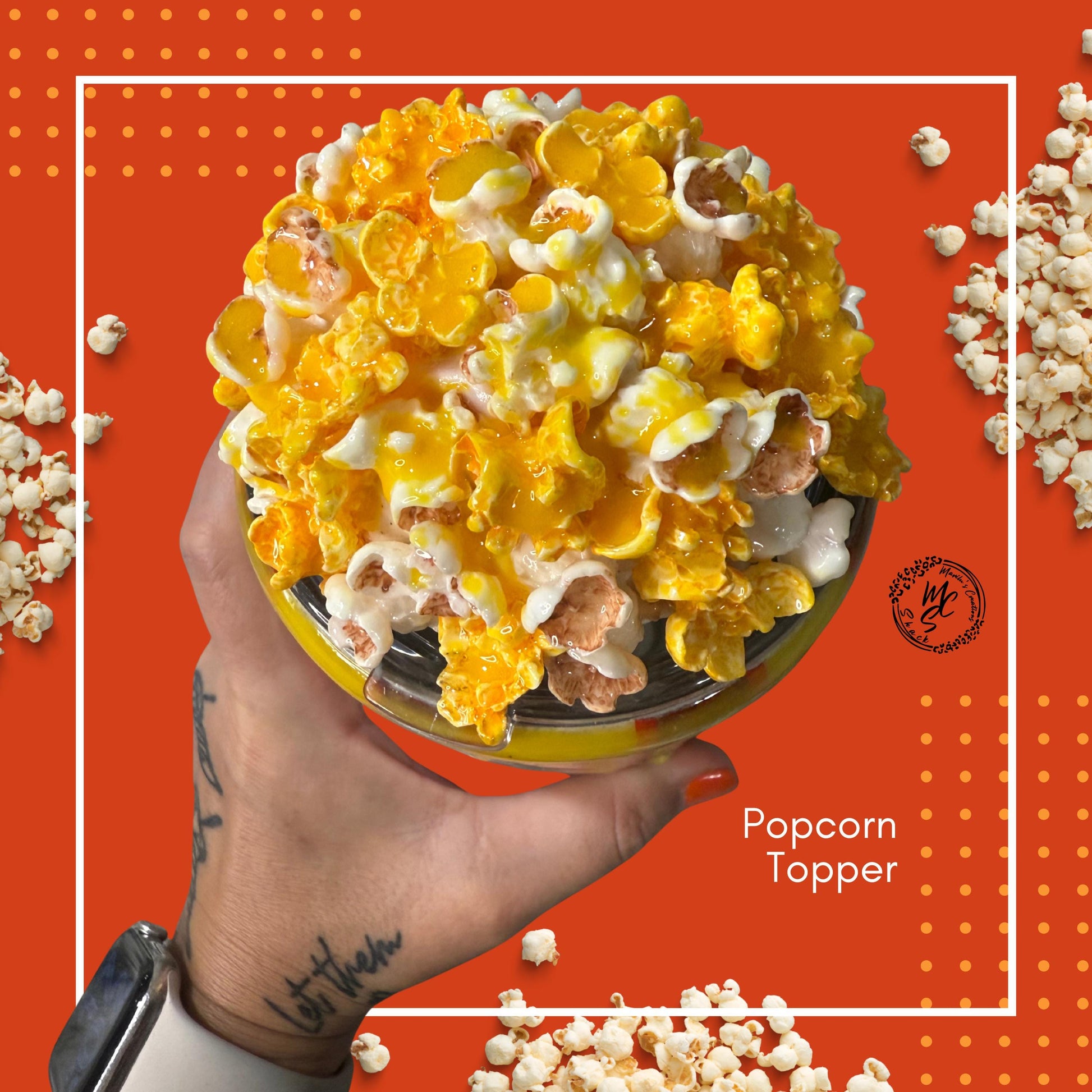 3D Popcorn Tumbler Topper | Magnetic Snack Lid