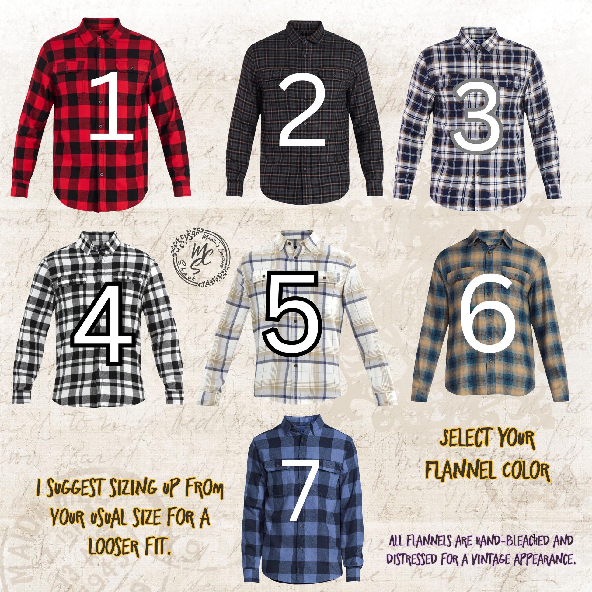 Custom Bleached Distressed Flannel Shirt - One of a Kind Vintage Style