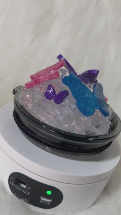 Butterfly Tumbler Topper: Pink, Blue, Purple - Removable Lid