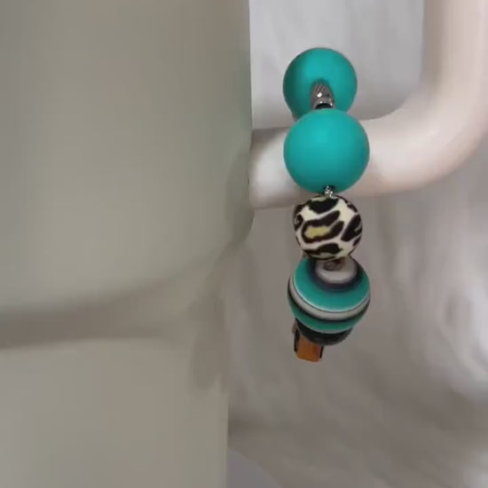 Stanley cup charm, highland cattle cow tumbler handle beads charm, silicone beads charm for tumbler handles