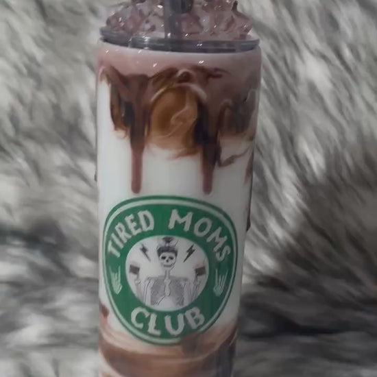 3D Iced Coffee Tumbler: Handmade Stainless Steel Cup with Removable Topper