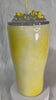 Duck Tumbler: Yellow Glitter Stainless Steel Cup with Rubber Duck Topper
