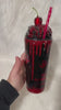 True Crime Tumbler with 3D dripping and Removable Topper, blessed and obsessed. Customizable/Personalizeable.