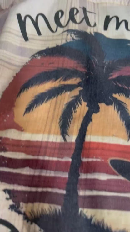 Bleached Flannel Shirt: Meet Me at the Ocean, Distressed Plaid