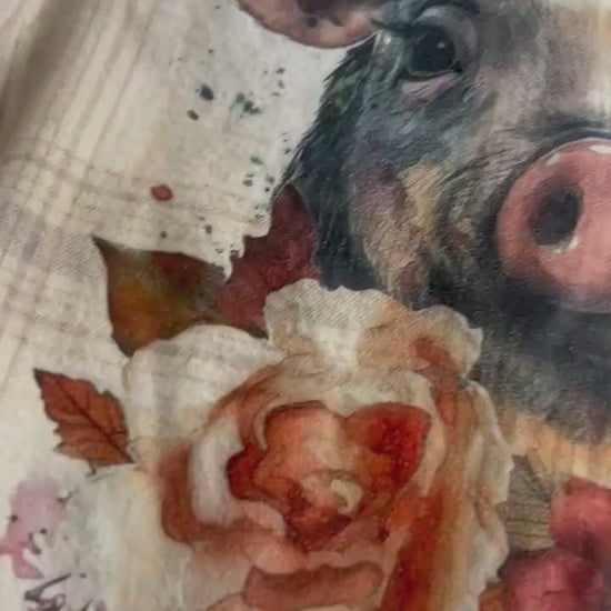 Pig & Flowers Bleached Flannel: Distressed Tan Plaid Shirt