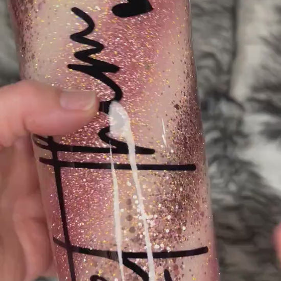 Handmade Glitter Tumbler: Mermaid Scales & Donut Drip
