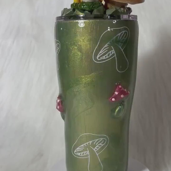 3D Mushroom Tumbler: Nature Cup with Removable Topper