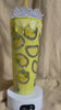 Lemonade Tumbler (the zest is yet to come) Peekaboo Snow Globe Tumbler (24oz) with ice and lemons topper.