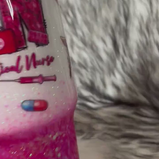 LPN Glitter Tumbler: 3D Fake Pills Topper, Nurse Gift
