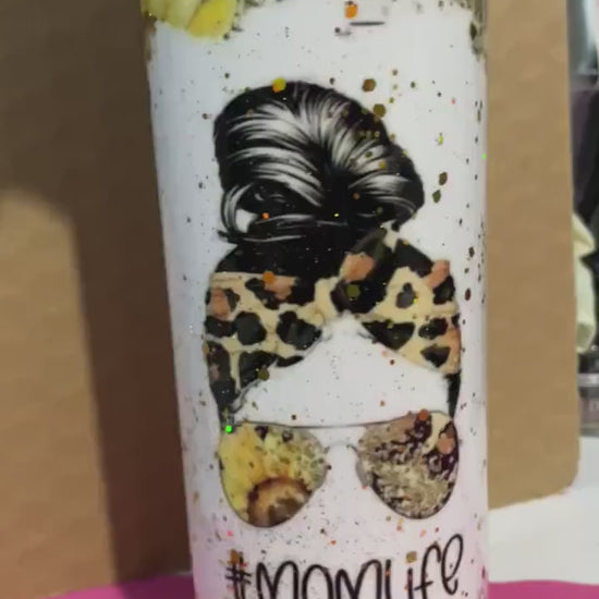 MOMLIFE Sunflower Tumbler (20oz sparkly straight)