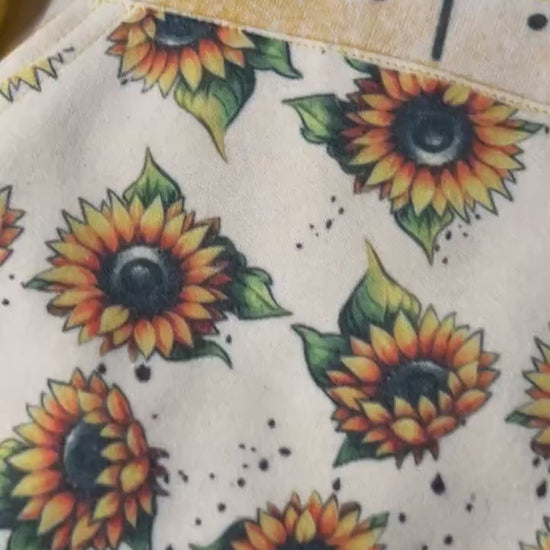 Bleached Sunflower Hoodie: Boho Floral Graphic Print