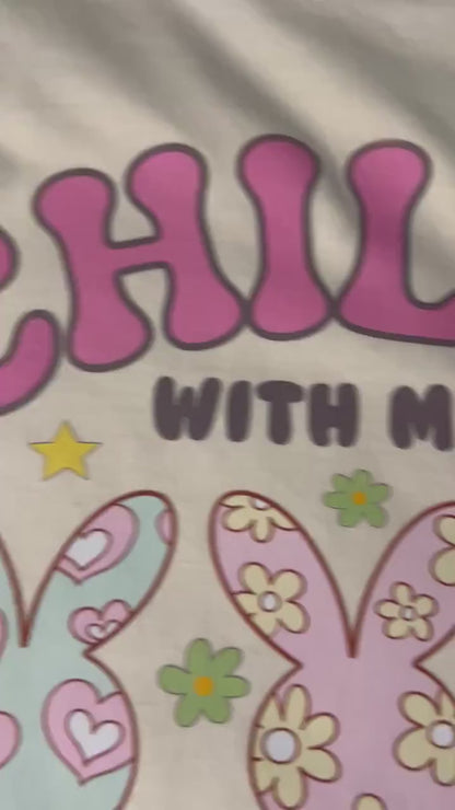 Chillin with My Peeps Shirt, Easter Bunny Shirt, Comfort Colors Graphic Design Shirt, Short Sleeve Shirt, Gift for Easter