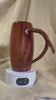 Deer Antler Handle Tumbler: Wood Grain Stainless Steel Barrel, 25oz