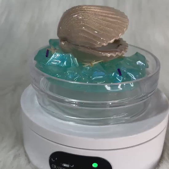 Mermaid Seashell Tumbler Topper: 3D Pearl Lid