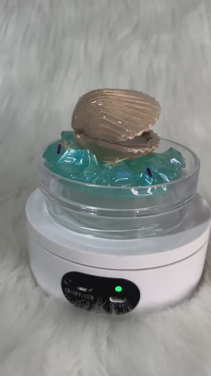 Mermaid Seashell Tumbler Topper: 3D Pearl Lid