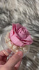 Pink Rose removable topper and lid for different size tumblers. Rose Flower Pink and cream color topper replacement lid. Faux Tumbler top