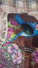 Bleached Flannel Shirt: Guitar, Bluebird & Floral Design