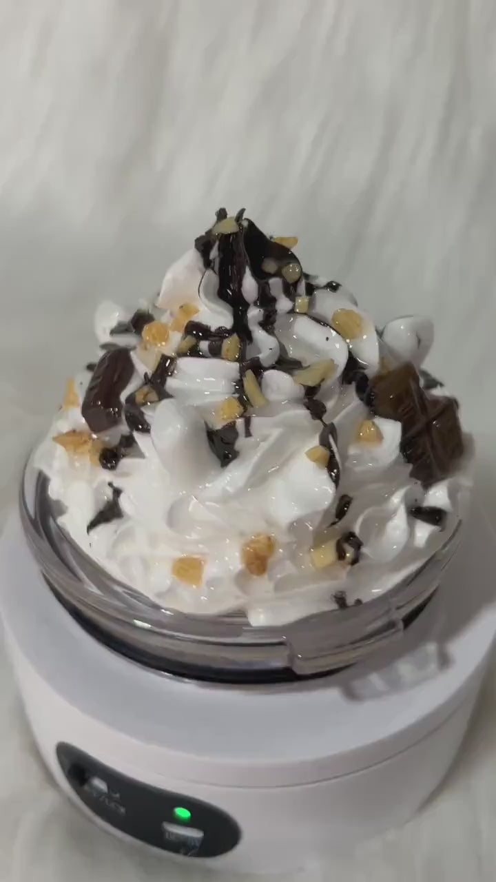 Whipped Cream Tumbler Topper: Chocolate, Peanuts & Marshmallows Lid