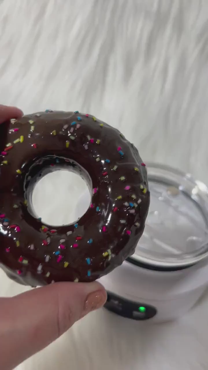 Chocolate Donut Tumbler Topper: Faux Food Lid Replacement