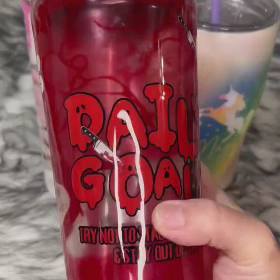 Ready to ship Tumblers, Daily Goals Snowglobe Lava, Donut worry and peace for Unicorn Magical AF tumbler, last minute gifts.