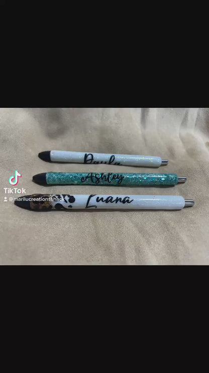Custom Glitter Epoxy Pen and Stapler Set, Teacher Gift