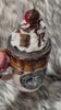 Chocolate Mocha tumbler Mama needs her coffee with 3d realistic cherry top whipped cream removable topper, chocolate drizzle and dripping.