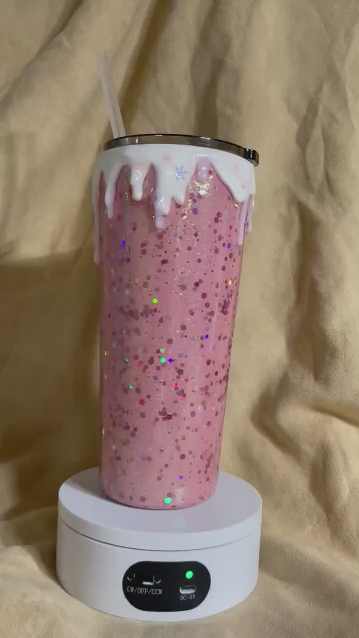 North Pole Custom Tumbler with 3D dripping