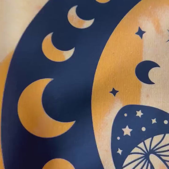 Mushroom Sweatshirt: Moon Phases Graphic, Soft Crewneck