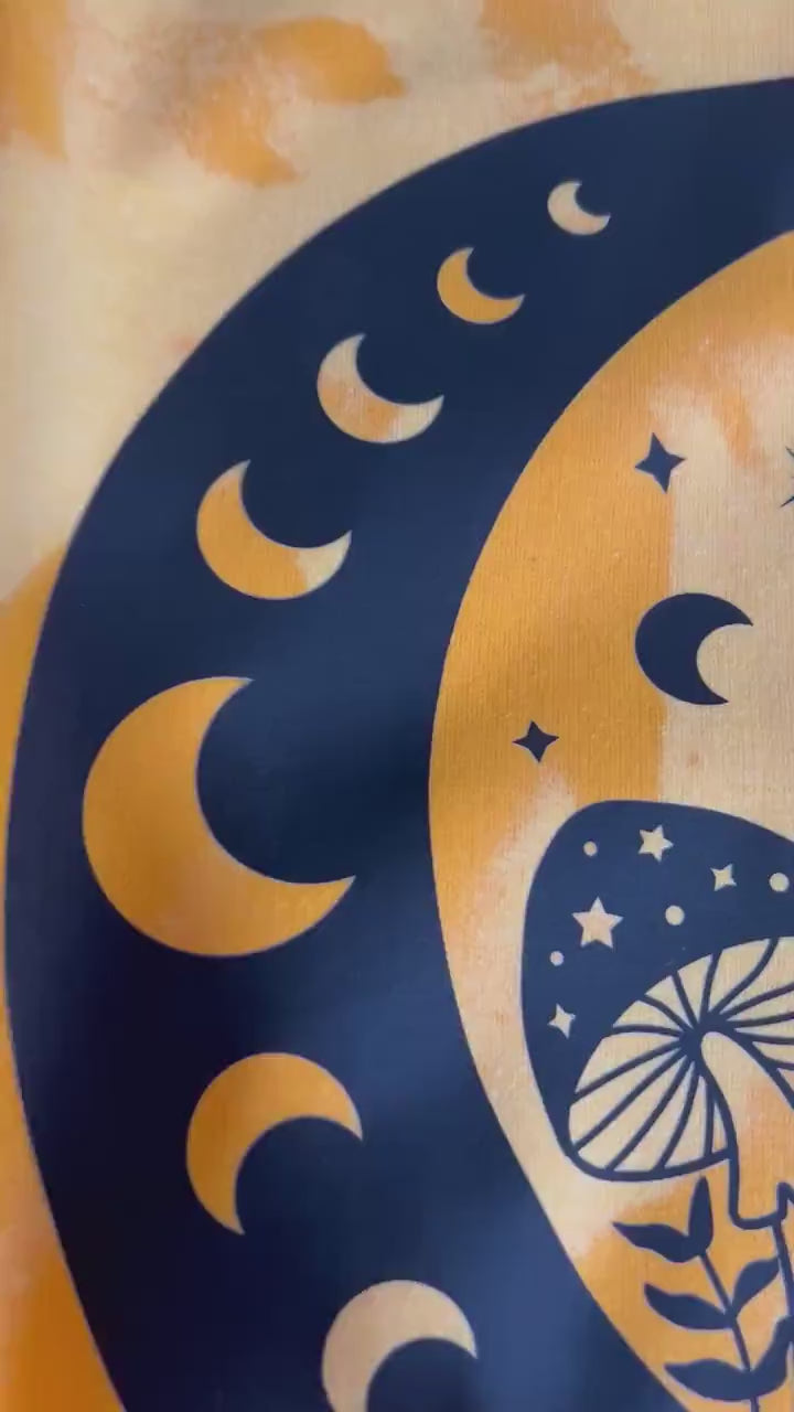 Mushroom Sweatshirt: Moon Phases Graphic, Soft Crewneck