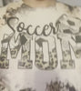 Soccer Mom T-shirt, Custom Hand Bleached with leopard print details