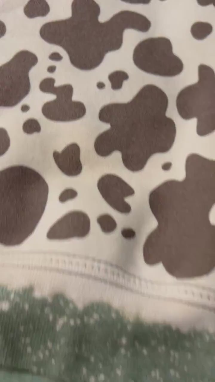 Bleached Highland Cow Hoodie: Sunflower Crown, Cow Print Pullover