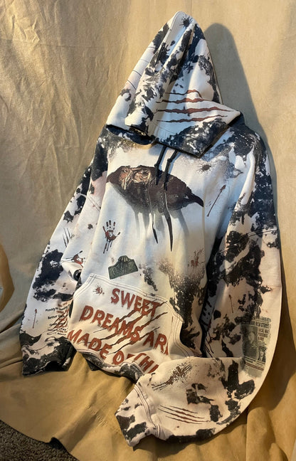 Freddy Horror Movie Distressed Hoodie